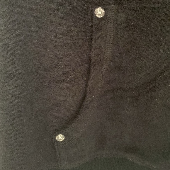 MICHEAL KORS - Y2K terry cloth fabric black big drop collar size large - Picture 5 of 6